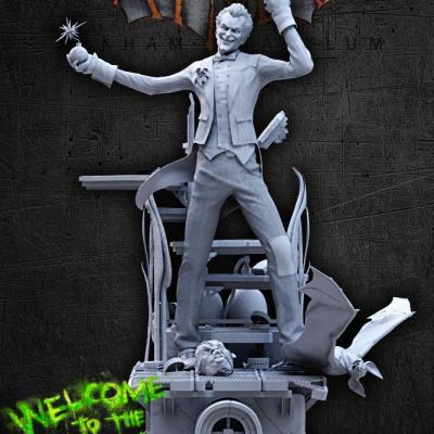 BATMAN - Siver Fox Collectibles - ﻿Joker Arkham Asylum 1:8 Scale Statue