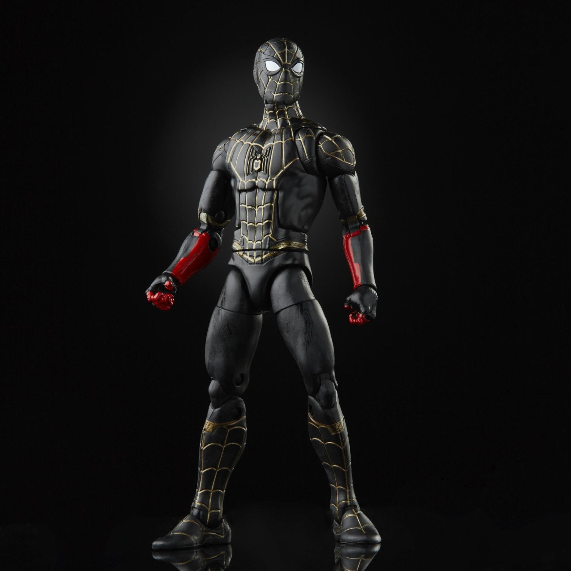 Marvel legends series hasbro black gold suit spider man jawascave 1