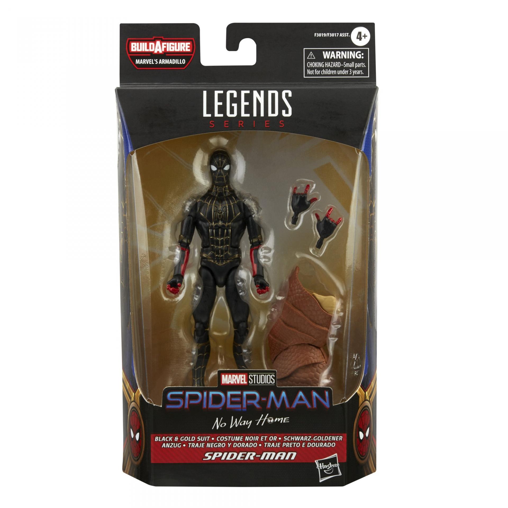 Marvel legends series hasbro black gold suit spider man jawascave4