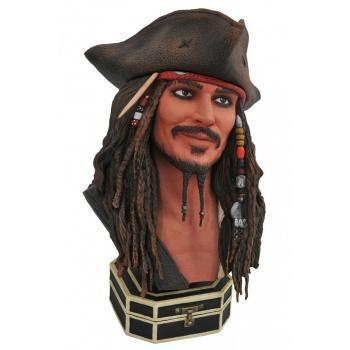 Pirates des caraibes diamond select toys legends in 3d jack sparrow 1 2 buste