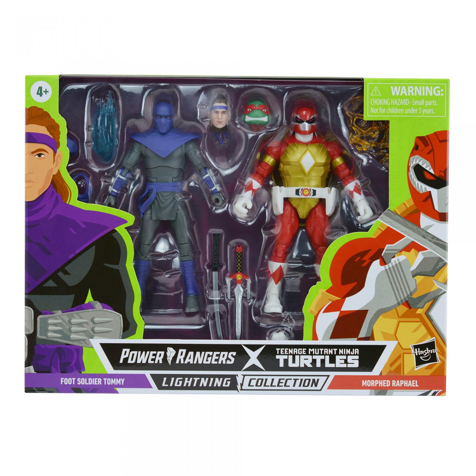 Power rangers tortue ninja tmnt lightning collection morphed raphael foot soldier tommy 15cm