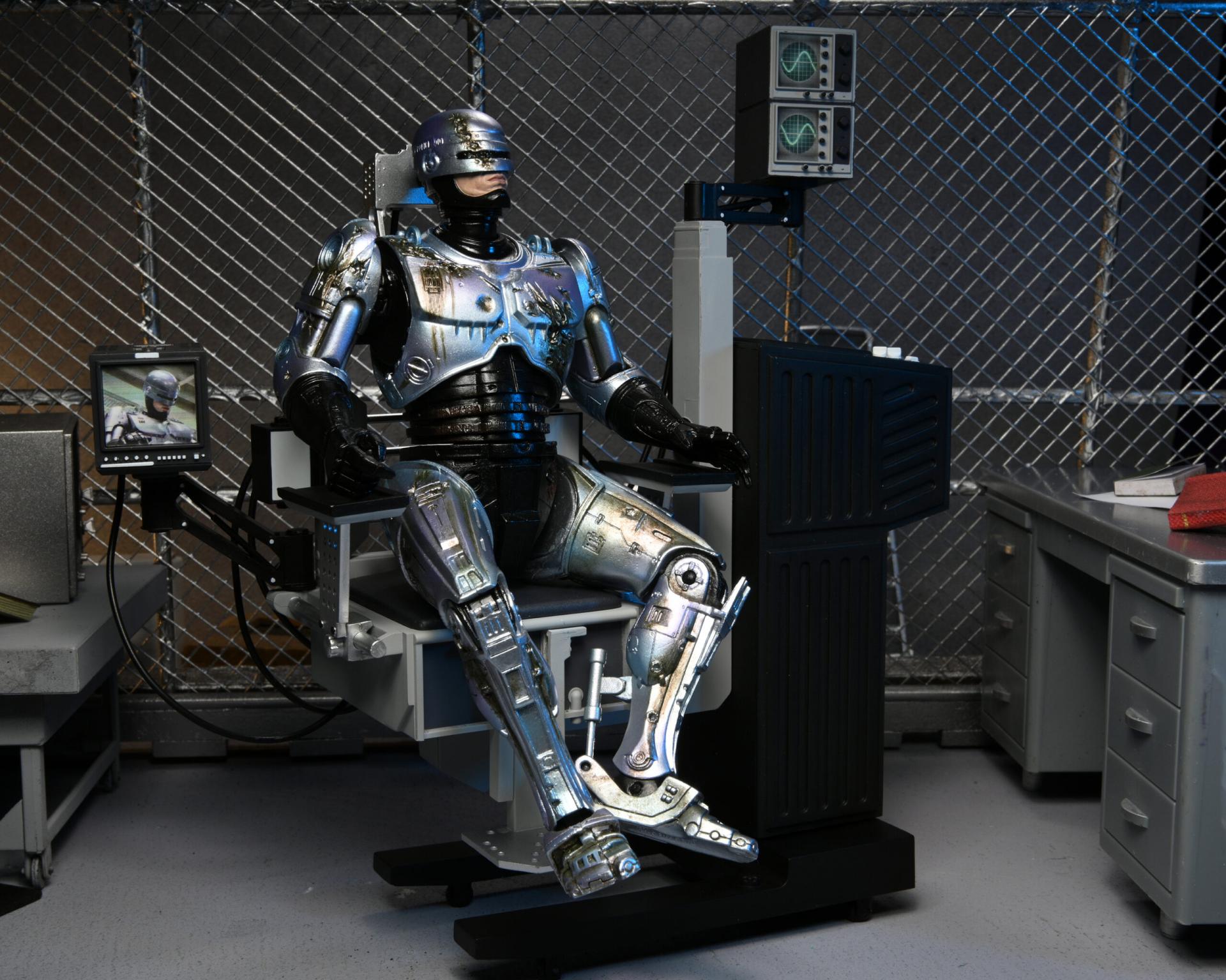 Robocop neca ultimate robocop battle damaged w chair jawascave