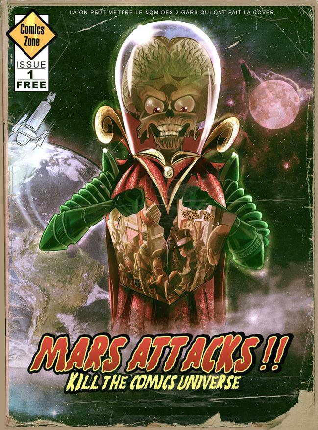 Sketchbook fcbd france 2019 mars attacks kills comics universe