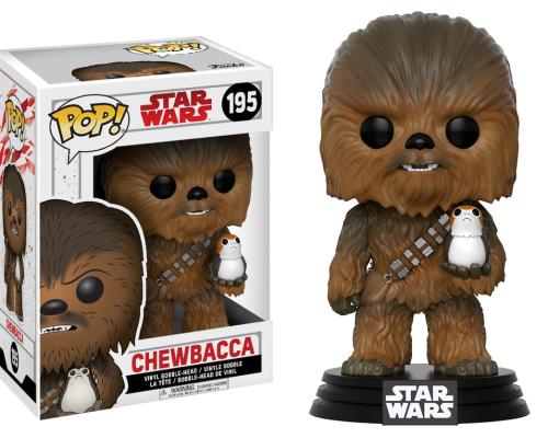 Star wars episode viii the last jedi funko pop chewbacca with porg vinyl figurine 10cm