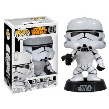 Star wars funko pop clone trooper bobble head 10cm limited black box