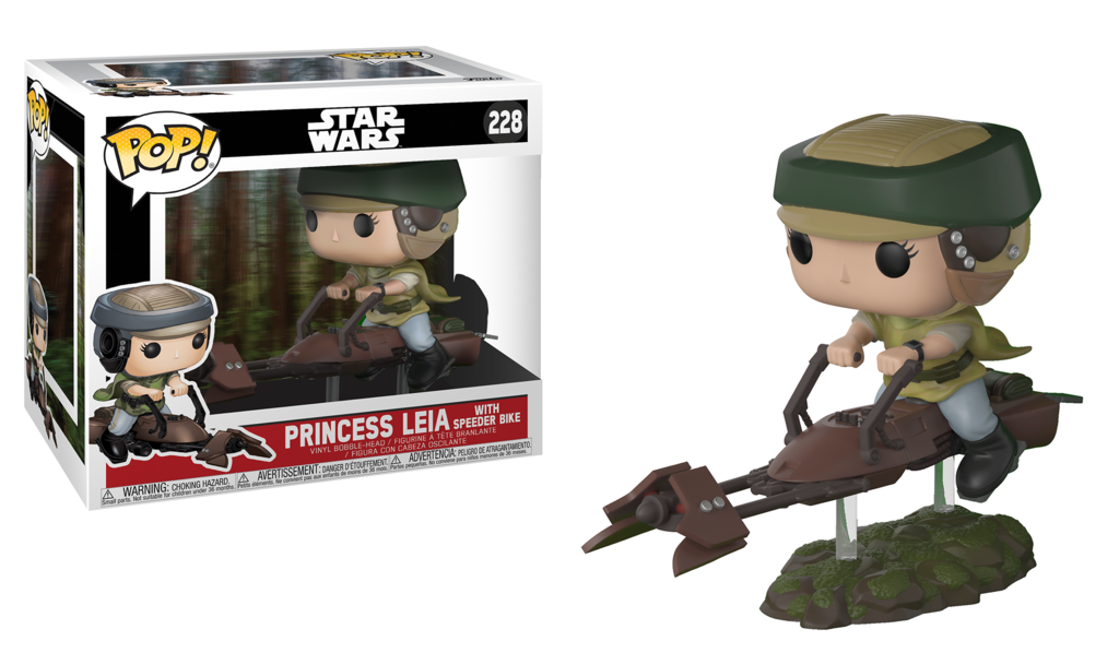 Star wars funko pop leia on speeder bike deluxe vinyl figure 10cm