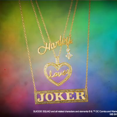 SUICIDE SQUAD - Harley Loves Joker - Bijoux - Lot de 3 pendentifs - DC Comics