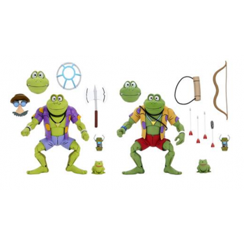 Tortue Ninja (TMNT) Cartoon - NECA - Genghis & Rasputin Frog 2 pack